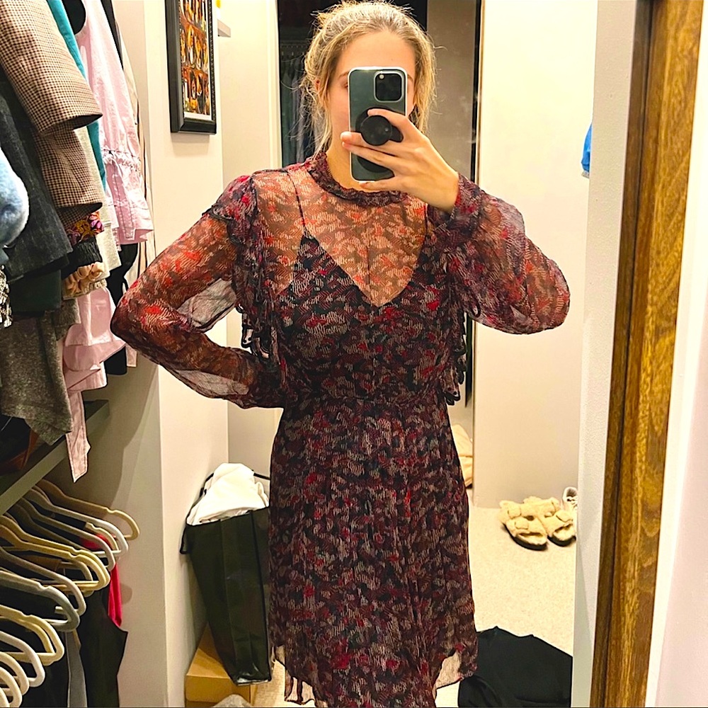IRO silk floral dress